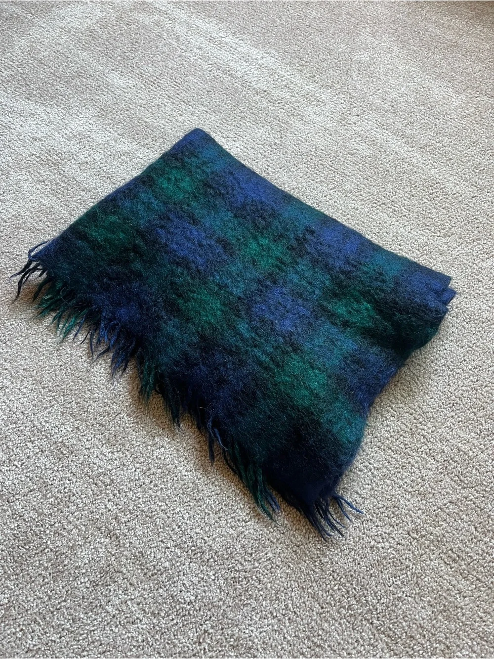 VTG 70’s Creagaran Scottish Woven Mohair Blend Blanket